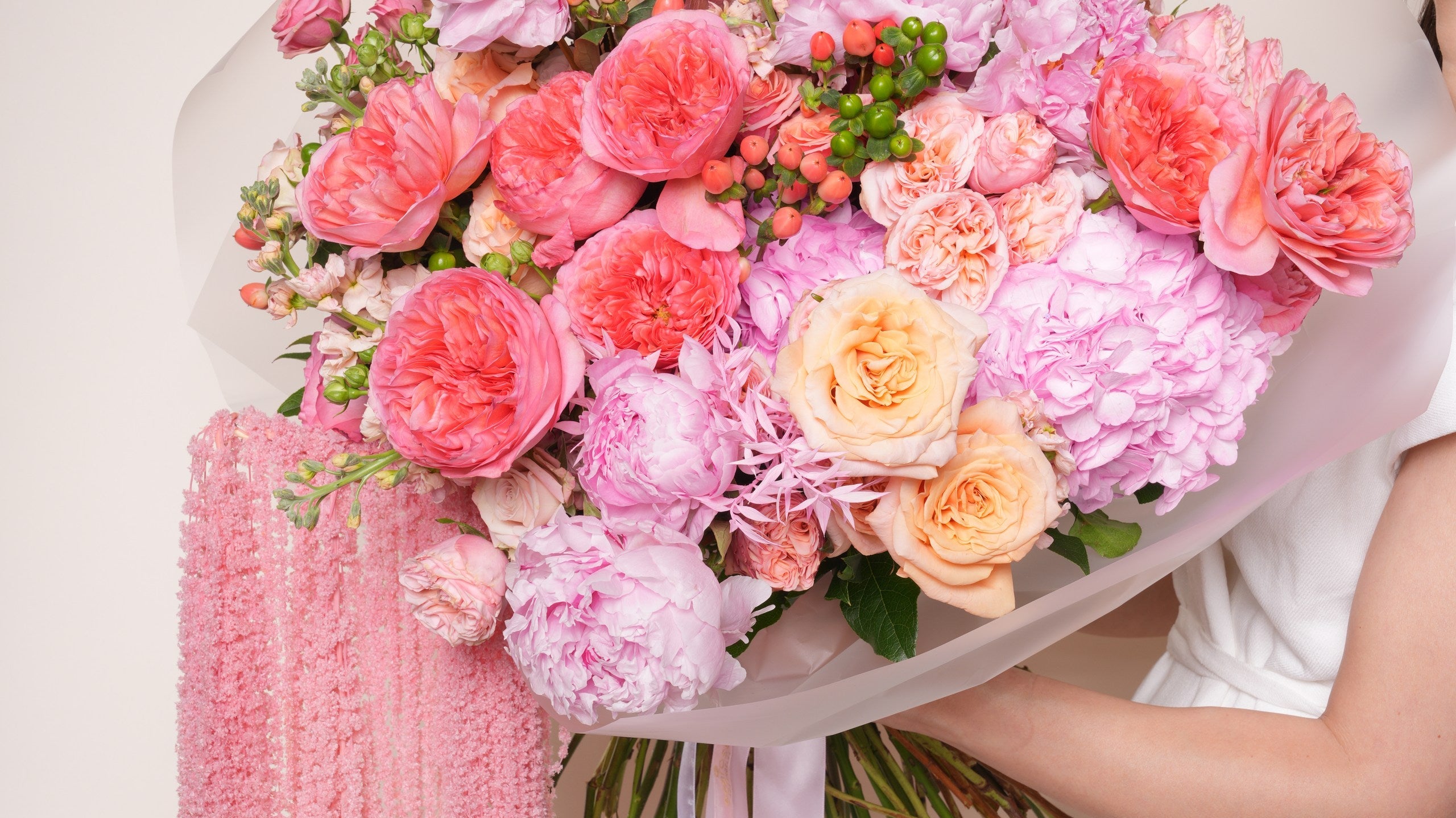 Compact blush rose bouquet for a teacher, hand-tied by Ecoroses, a Los Angeles florist