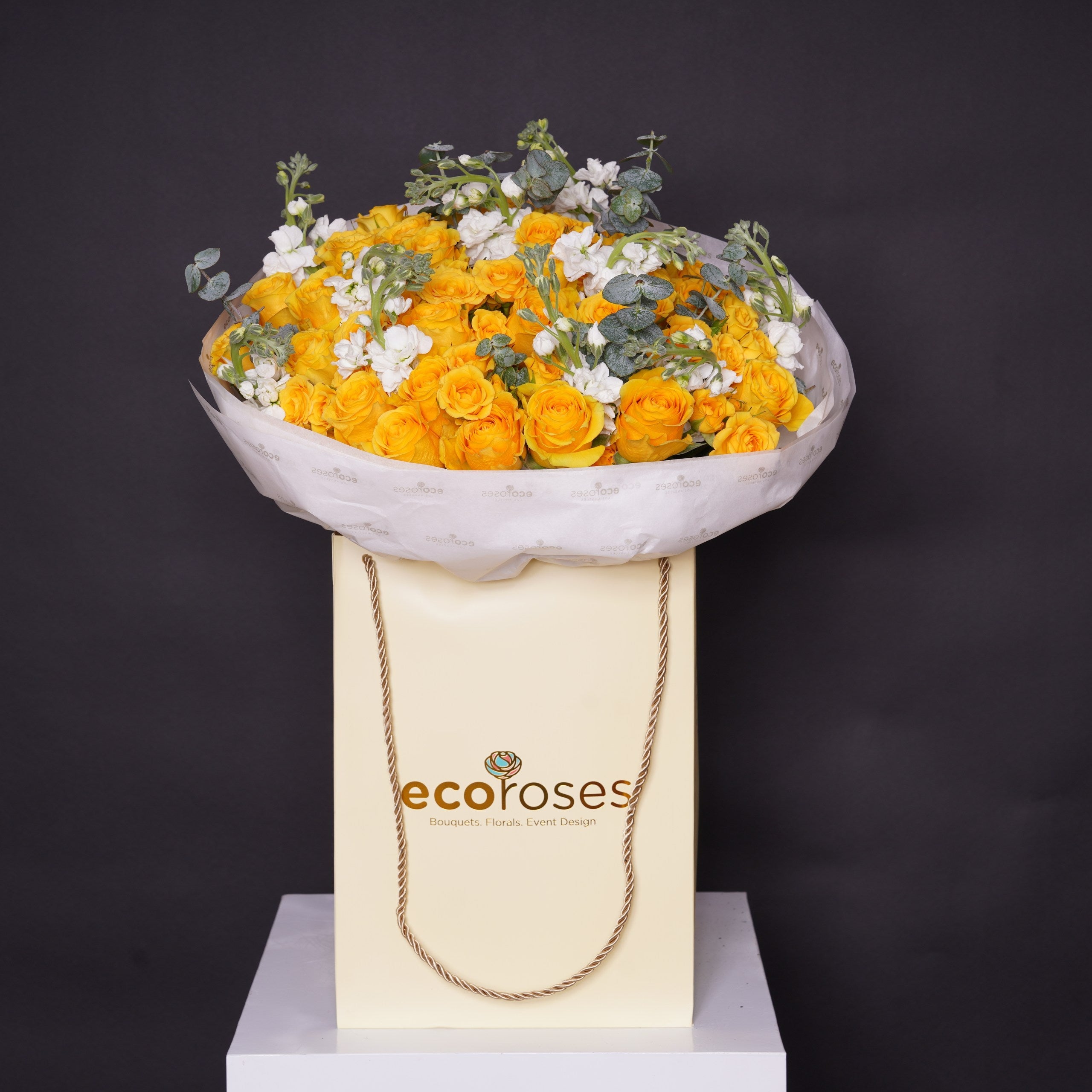 The Soleil – Yellow Gift Bag Ecoroses