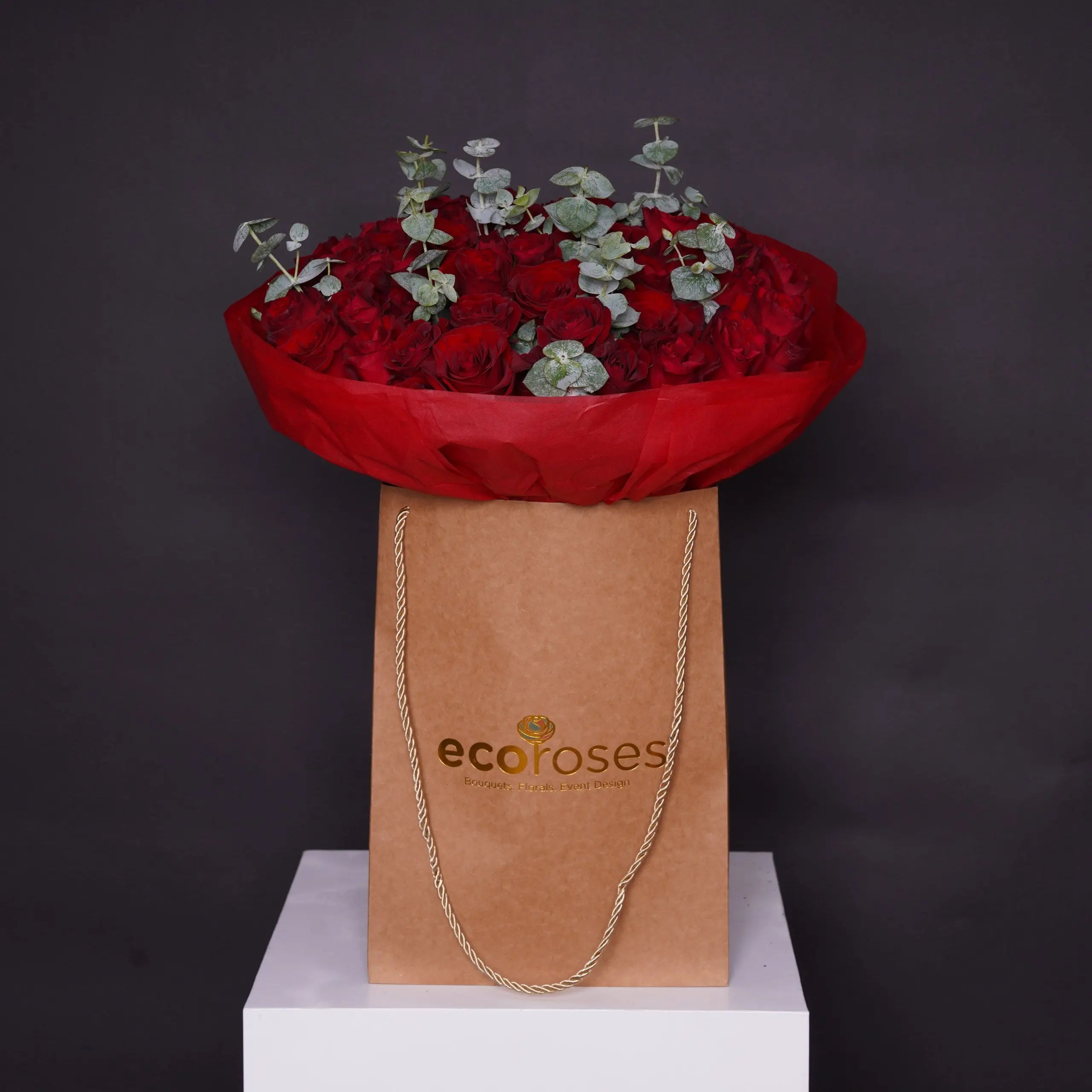 The Terra eco-chic kraft gift bag by Ecoroses — luxury flower gift Los Angeles delivery