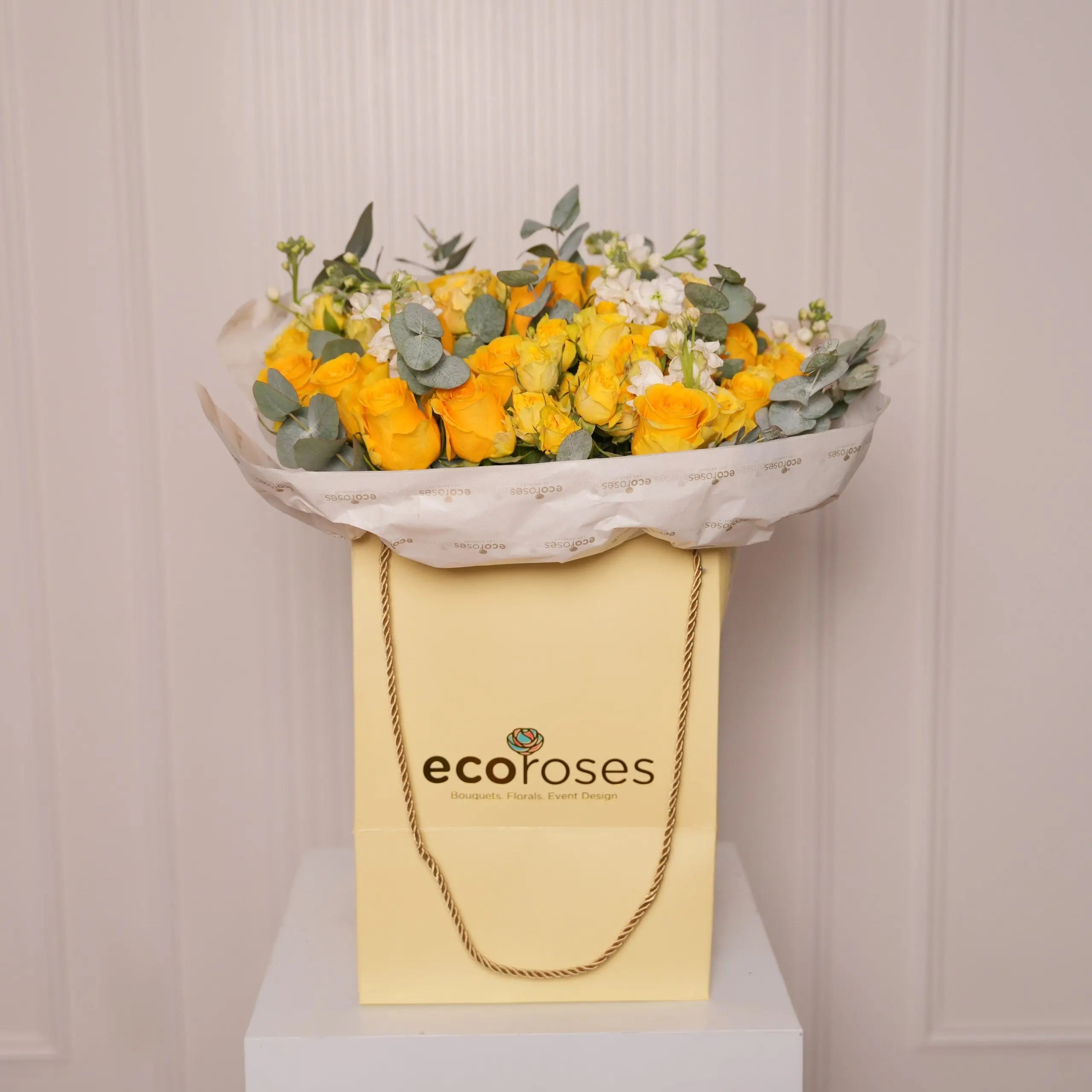 The Soleil – Yellow Gift Bag Ecoroses