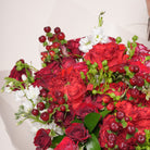 Granatina luxury bouquet — small-blossom red and green composition wrapped and ready to give | Ecoroses Los Angeles
