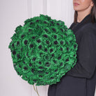 Verde bouquet — rare sage green roses hand-tied, shown at 100 stems | Ecoroses Los Angeles