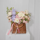 Spring Joy — spring roses in an Easter bag bouquet, hand-tied by Ecoroses | flower delivery Los Angeles