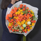 Clara — yellow spray rose dome bouquet, hand-tied by Ecoroses | flower delivery Los Angeles