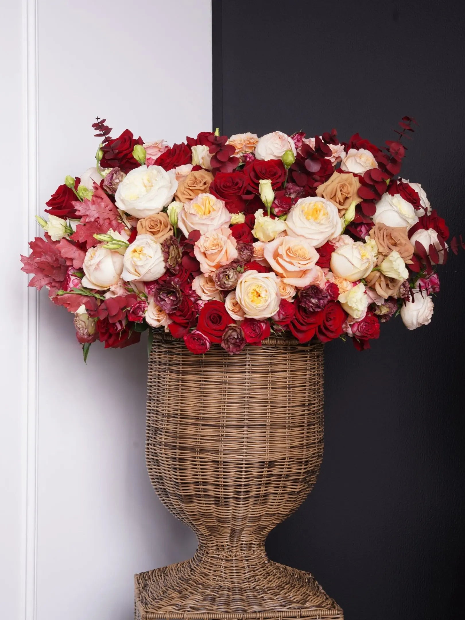 Toscana Rustica — autumnal Tuscan garden roses bouquet, hand-tied by Ecoroses | flower delivery Los Angeles