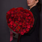 Rossella — deep red garden roses bouquet, hand-tied by Ecoroses | flower delivery Los Angeles